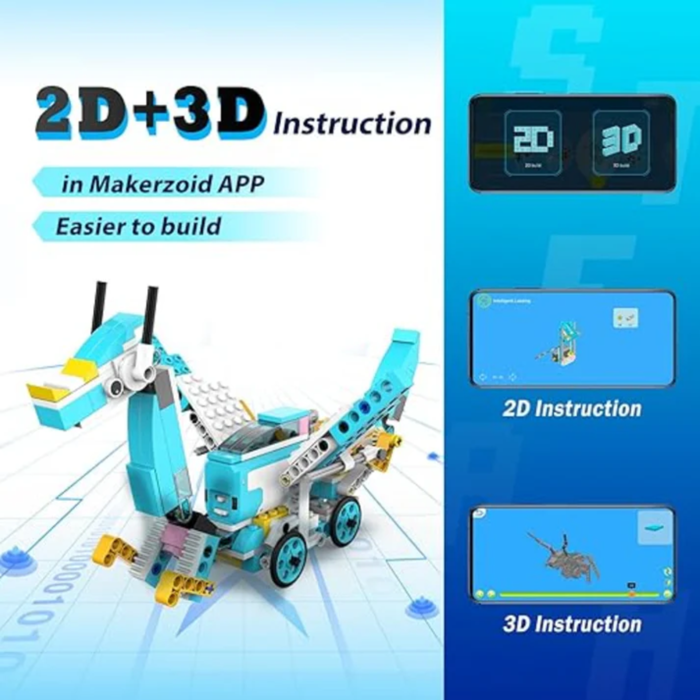 Makerzoid 200-in-1 RC Scratch Jr Coding Robot Kit - STEM Educational Toy for Kids
