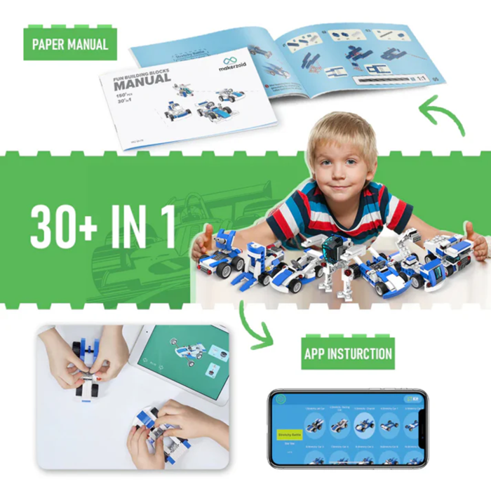 Buy Makerzoid 30-in-1 DIY STEM Building Blocks Set - Educational Toy for Kids
