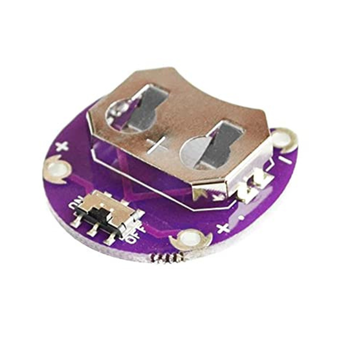 LilyPad CR2032 Coin Cell Battery Holder - Wearable Power Module for E-Textiles