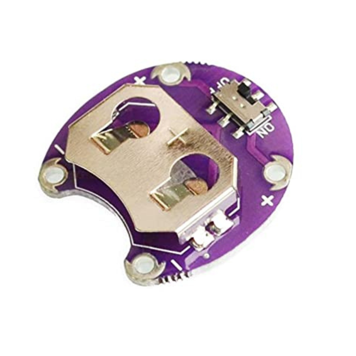 LilyPad CR2032 Coin Cell Battery Holder - Wearable Power Module for E-Textiles