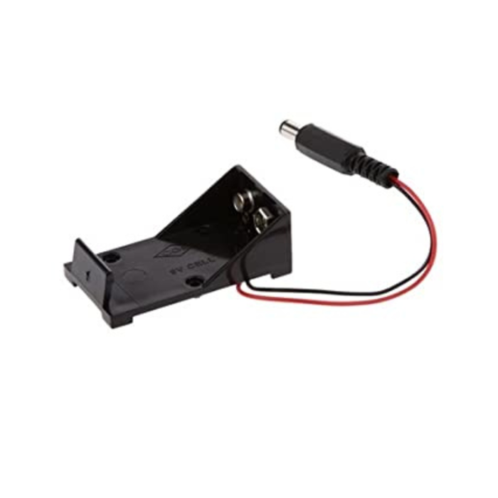 Iotcart SES-P-3299 9V Battery Case with DC Jack - Power Supply for Arduino & IoT Projects