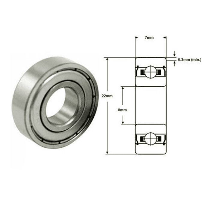 Radial Ball Bearing 608ZZ for 3D Printer