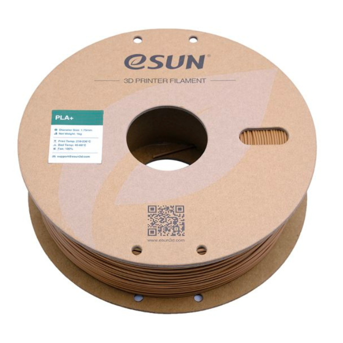 eSun 1.75mm PLA+ 3D Printing Filament 1kg Light Brown Color