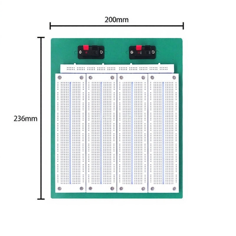 SYB-500 Large Solderless Breadboard – 3220 Tie-Point Prototyping Board (240×200×8.5mm)