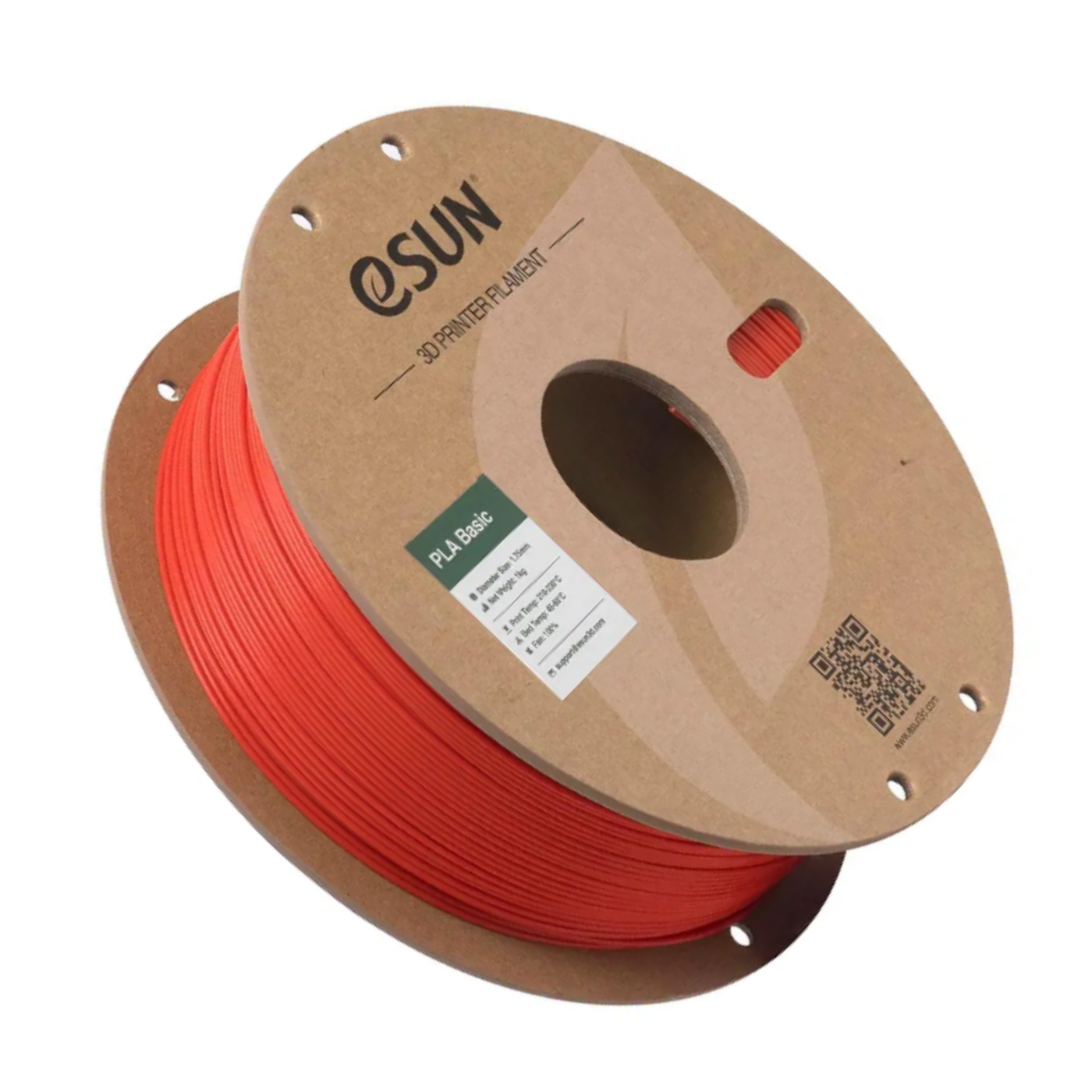 eSun 1.75mm 1kg PLA-Basic 3D Printing Filament Red Color
