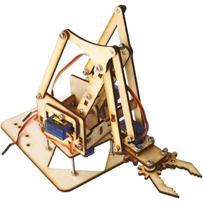 Iotcart 4DOF Wooden Robot Arm Kit – DIY Manipulator with SG90 Servos - Buy in India