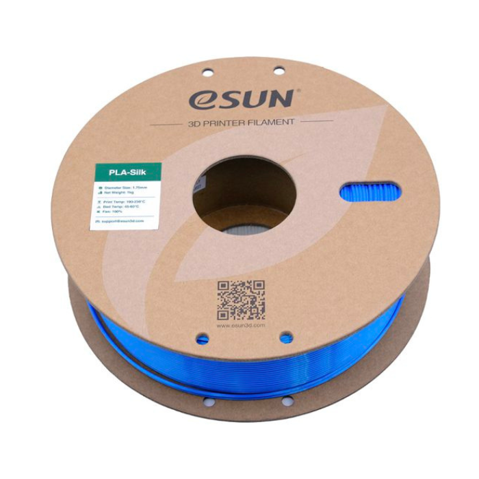 eSun 1.75mm PLA-Silk Filament 1kg Blue - 3D Printing Filament for Aesthetic Models