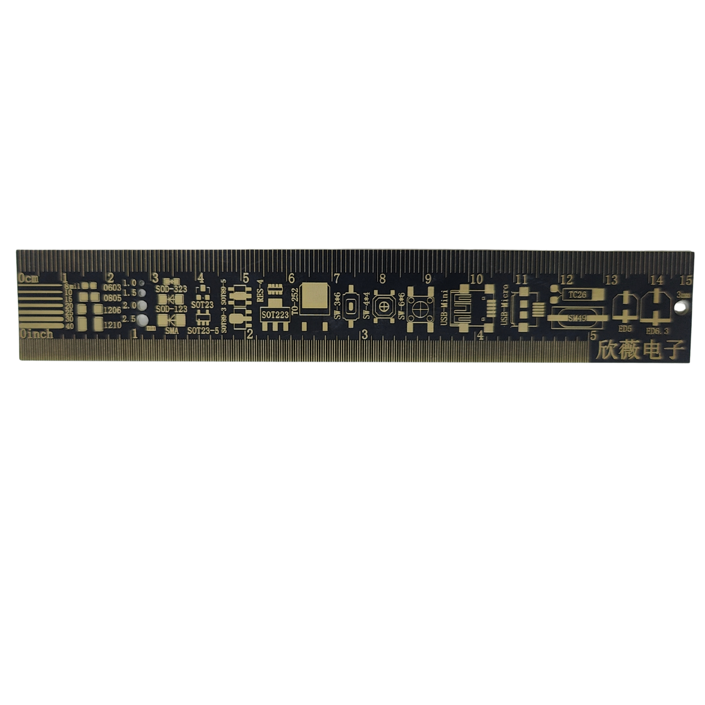 15cm Multipurpose PCB Measuring Ruler