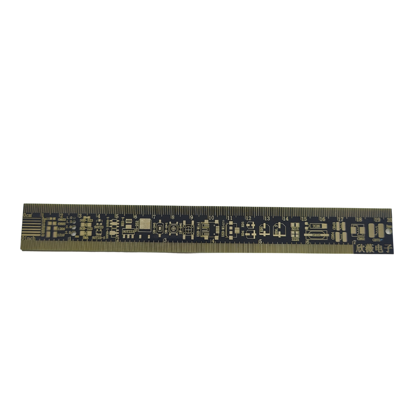 Multipurpose 20cm PCB Ruler – Engineering Measuring Tool