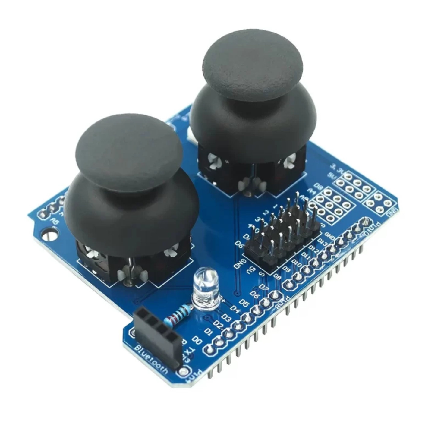 Dual PS2 Game Joystick Button Module Compatible with UNO R3