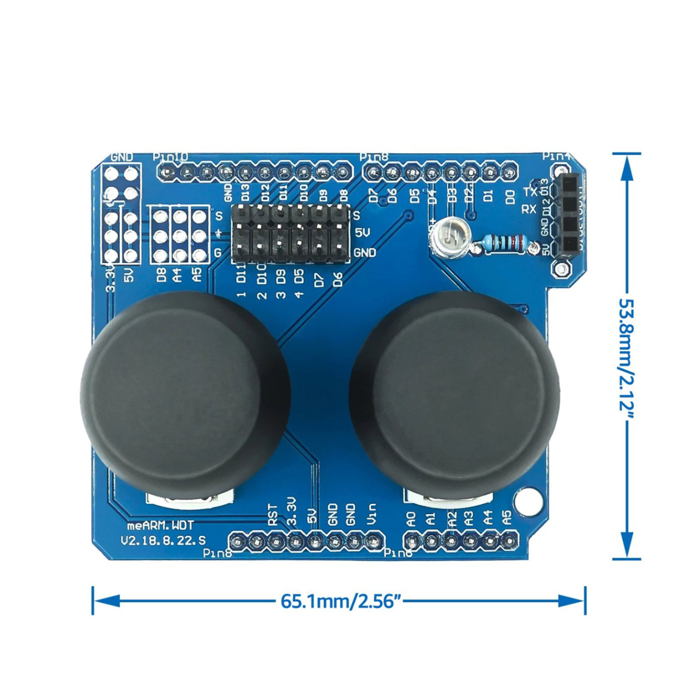 Dual PS2 Game Joystick Button Module Compatible with UNO R3