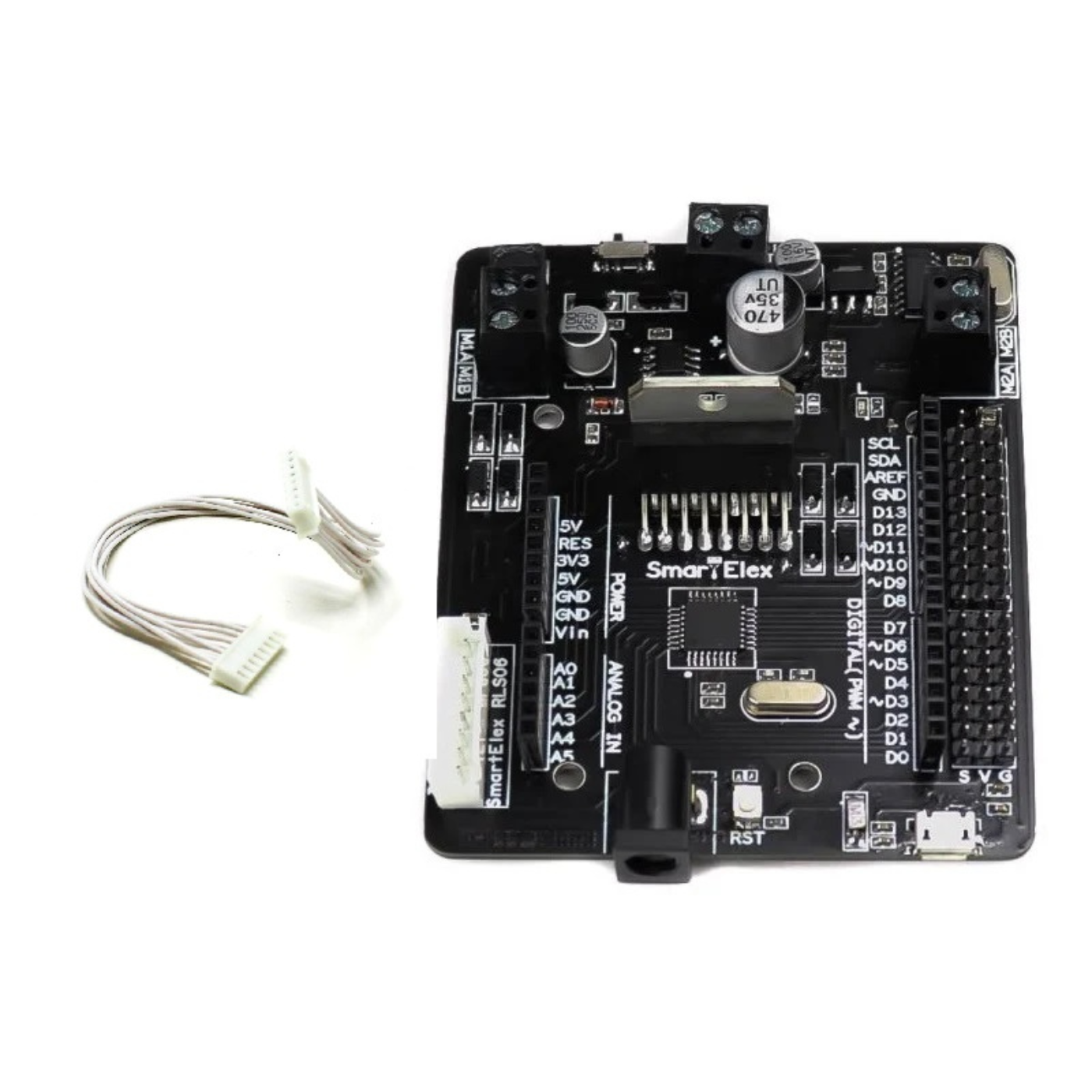 SmartElex L298N Dual Channel Motor Driver with Onboard Arduino Uno