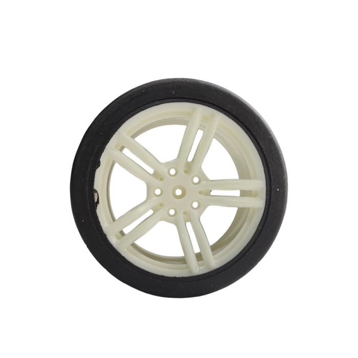 Iotcart 65mm TT BO Motor Robot Rubber Wheel - 2kg Load for DIY Robots