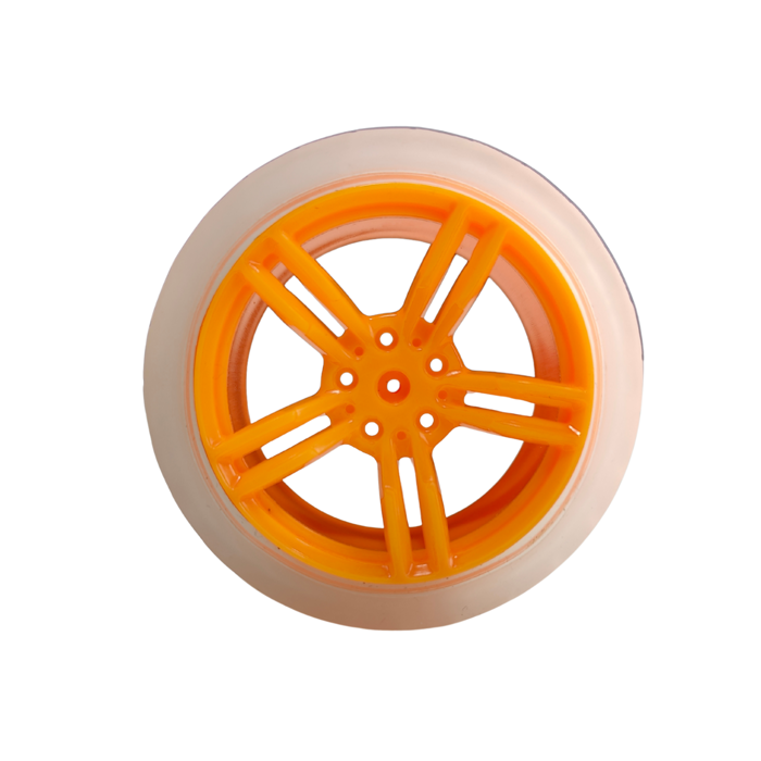 Iotcart 65mm TT BO Motor Robot Rubber Wheel - 2kg Load for DIY Robots