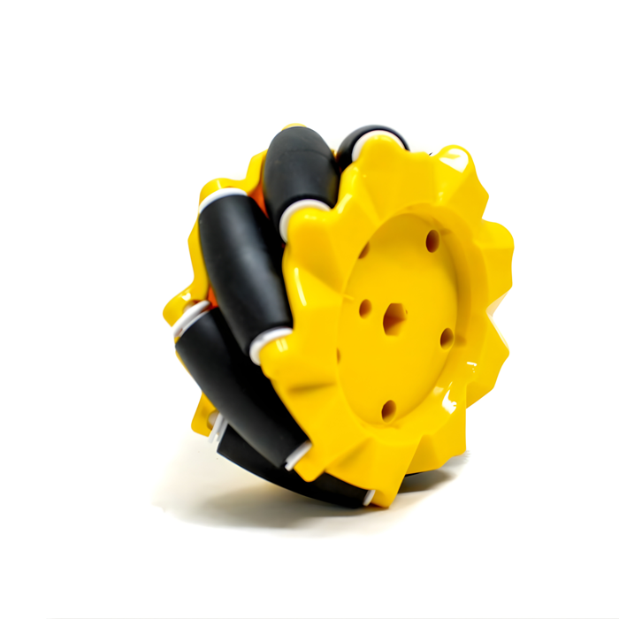 Iotcart 80mm Mecanum Wheel Set (Yellow) - Omnidirectional Robotics Mobility
