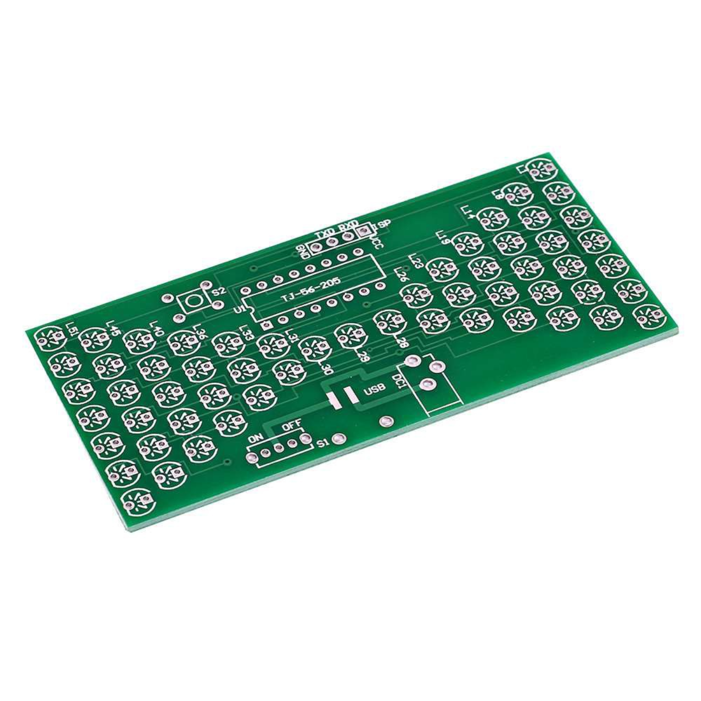 Electronic 5V Hourglass Shape Flashing LED DIY Soldering Board Kit