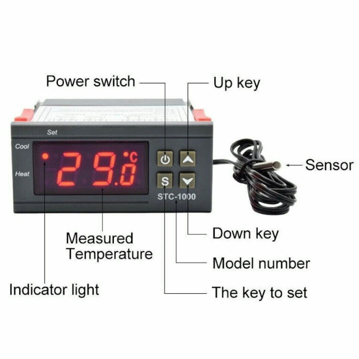 10A 220V Mini Digital Air Humidity Controller