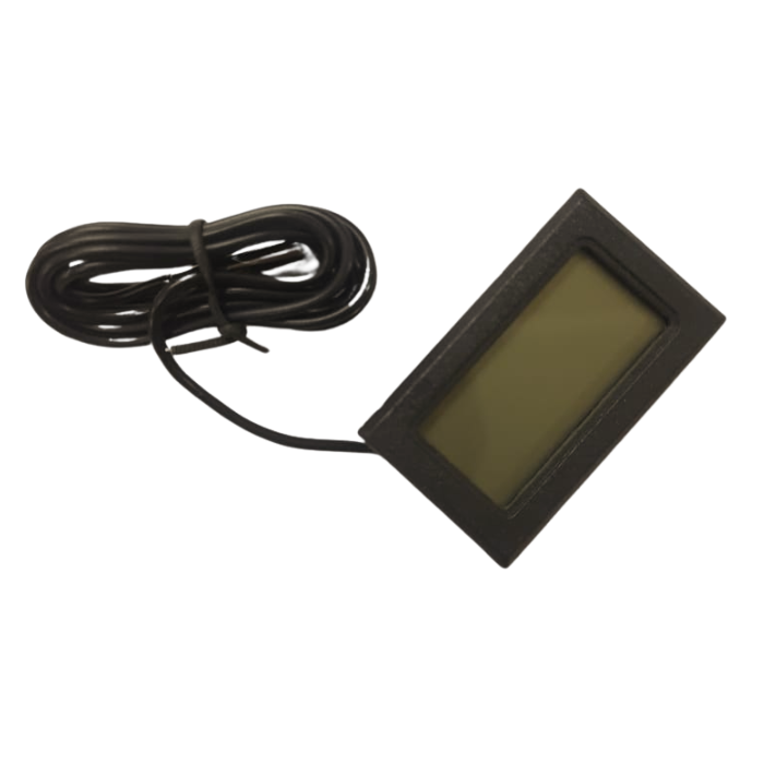 Iotcart Mini LCD Digital Thermometer with Probe - 38.2" Cable, °C/°F Display