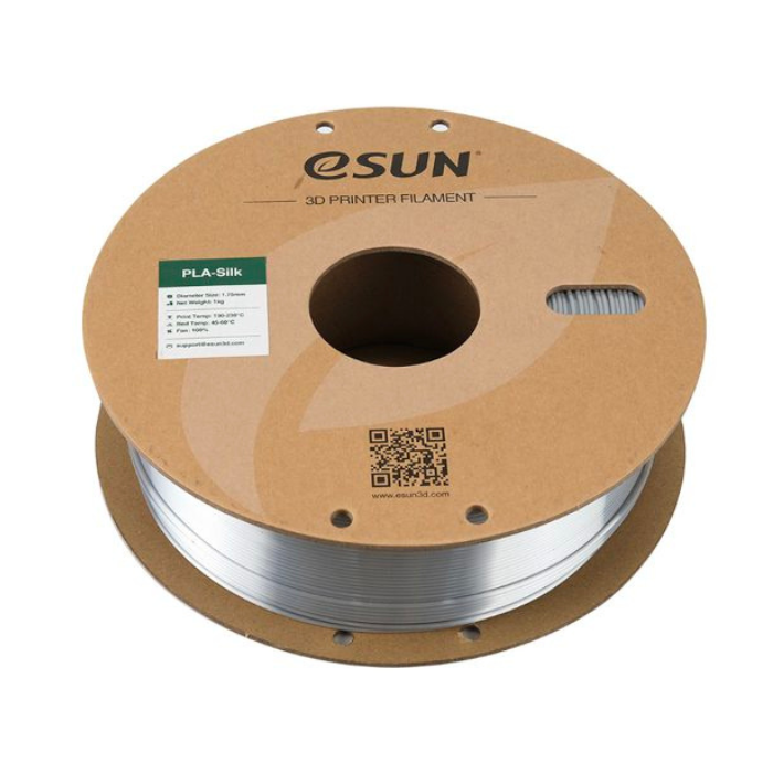 eSun 1.75mm PLA-Silk Filament 1kg Silver - Premium 3D Printing Material
