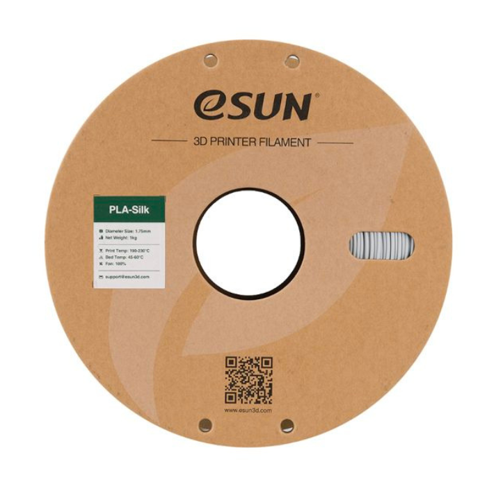 eSun 1.75mm PLA-Silk Filament 1kg Silver - Premium 3D Printing Material