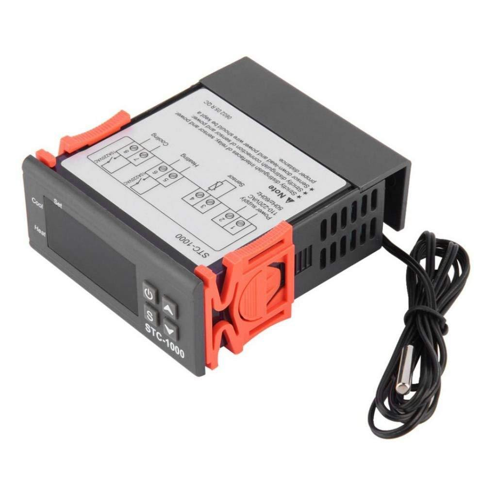 110V~ 220V AC All-Purpose Temperature Control Controller with Sensor 2 Relay Output Thermostat Stc-1000