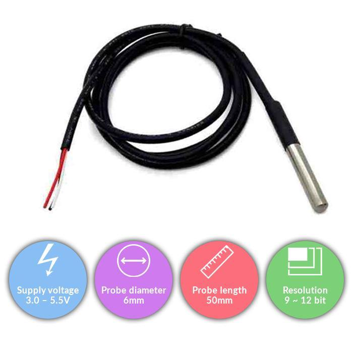 DS18B20 Waterproof Digital Temperature Sensor Probe