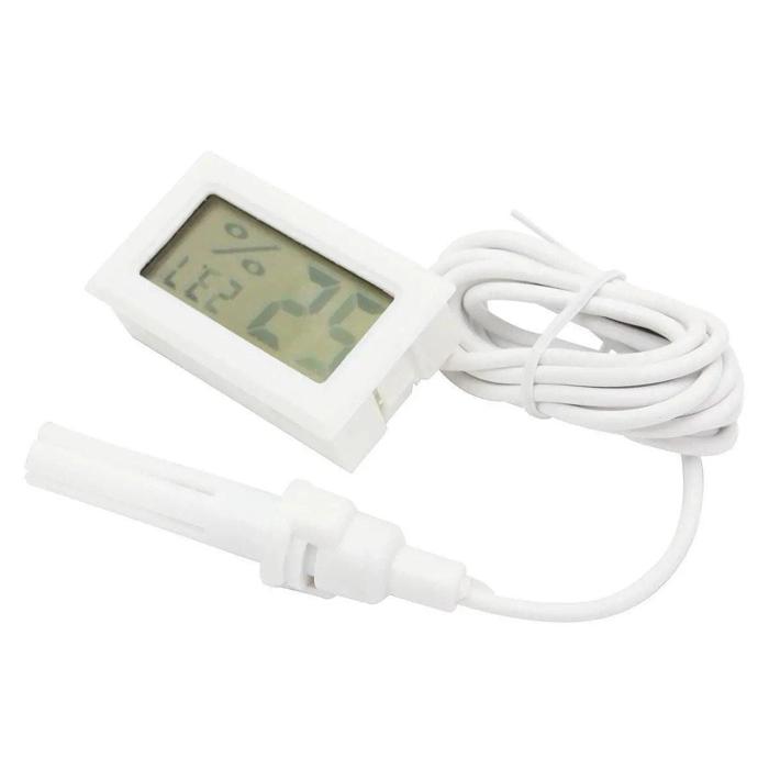 Mini Digital Thermometer Humidity Hygrometer with Probe - Ideal for Aquarium & Greenhouse Monitoring