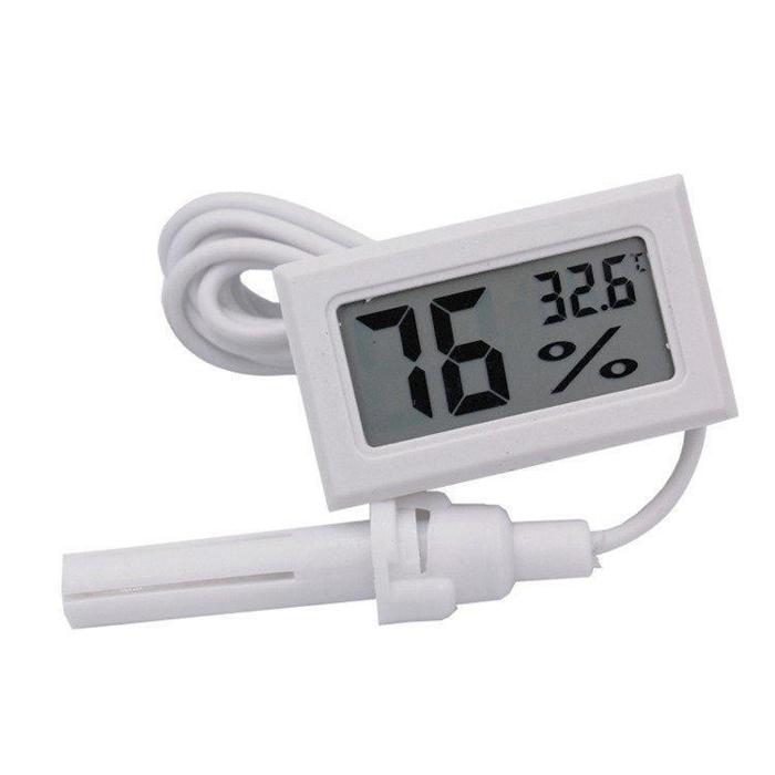 Mini Digital Thermometer Humidity Hygrometer with Probe - Ideal for Aquarium & Greenhouse Monitoring