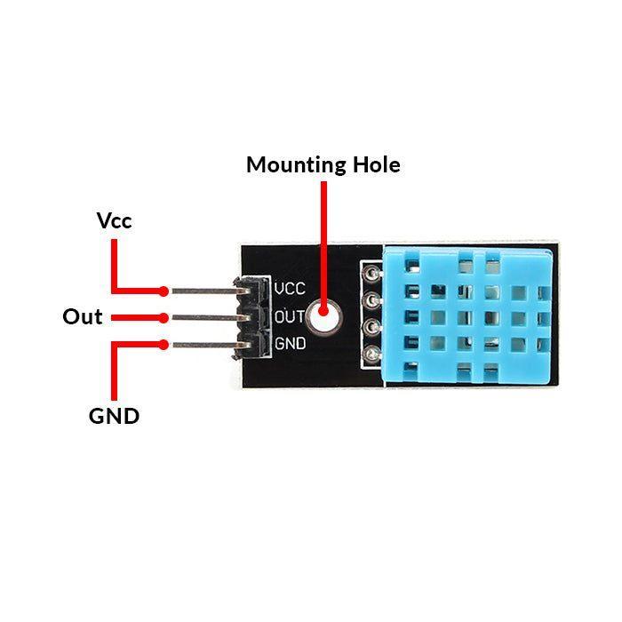DHT11 Humidity and Temperature Sensor Module (Pack of 25)