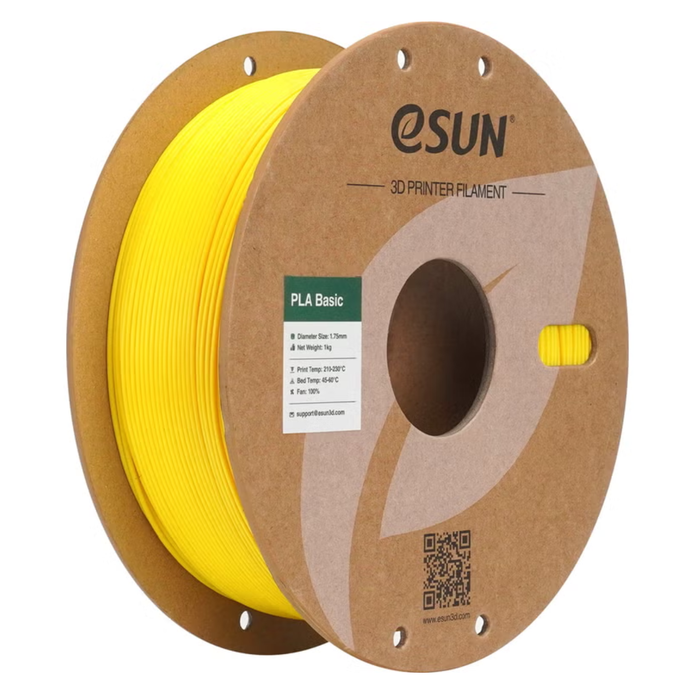 eSun PLA-Basic 1.75mm 3D Printing Filament 1kg Roll Yellow Color