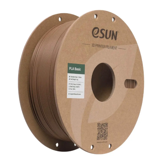 eSun 1.75mm PLA-Basic Brown 3D Printing Filament 1kg - For FDM Printers