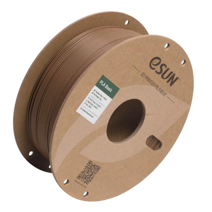 eSun 1.75mm PLA-Basic Brown 3D Printing Filament 1kg - For FDM Printers