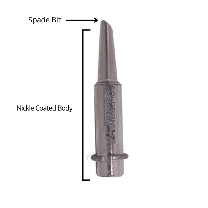 Soldron 75W Spade BN75S6 Nickel Plated Soldering Iron Bit