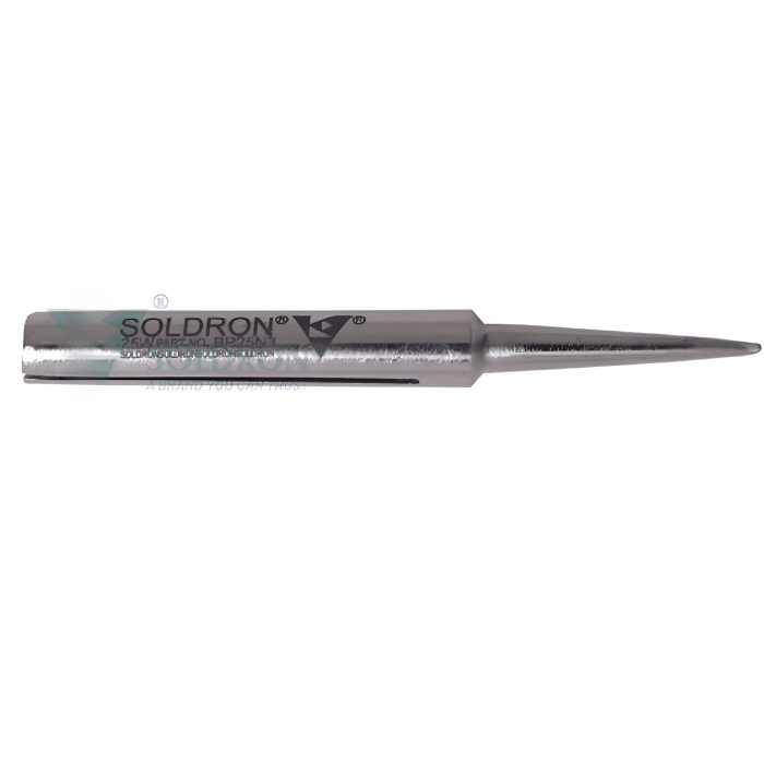 Soldron Pointed Bit Tip for 25 Watt Soldering Iron (Nickel Plated Needle Bit)- BN25N1