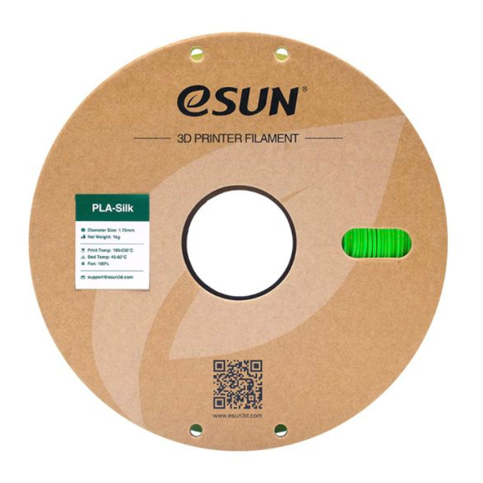 eSun 1.75mm PLA-Silk Green Filament 1kg - 3D Printing Filament for Decorative & Prototype Models