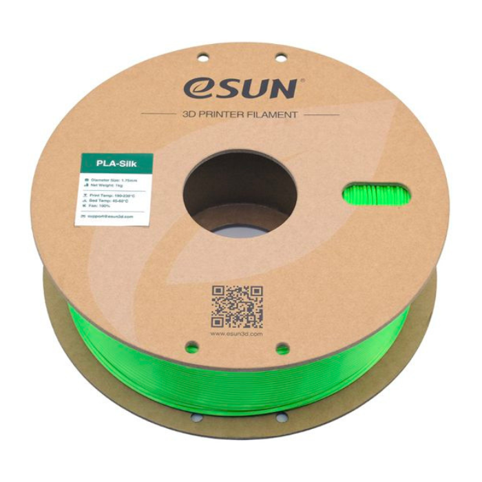 eSun 1.75mm PLA-Silk Green Filament 1kg - 3D Printing Filament for Decorative & Prototype Models