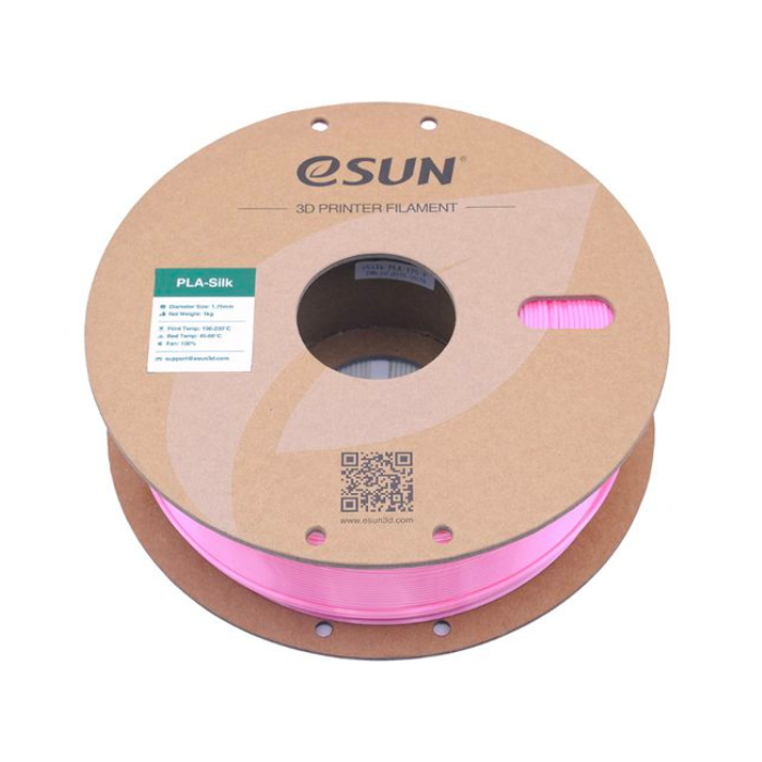 eSun 1.75mm Silk PLA Filament 1kg Pink - 3D Printer Filament for Glossy Prints