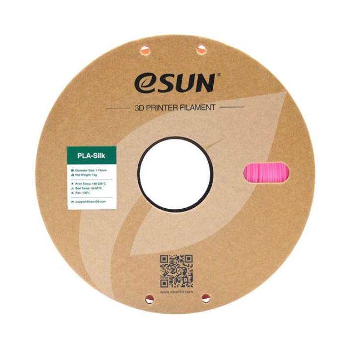 eSun 1.75mm Silk PLA Filament 1kg Pink - 3D Printer Filament for Glossy Prints