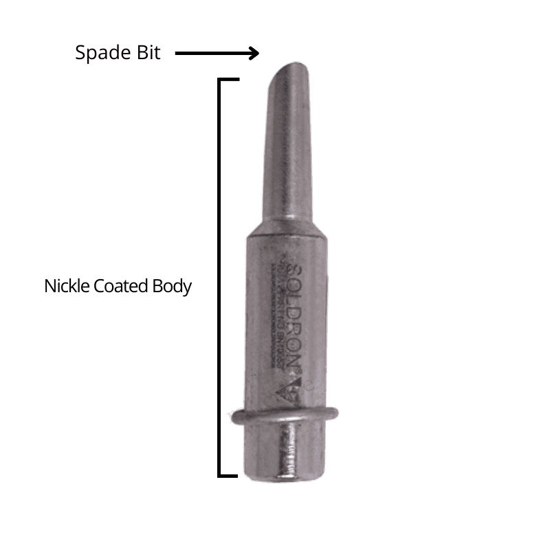 Soldron 100W Nickel Plated Spade Bit For Soldron Soldering Iron - BN100S8