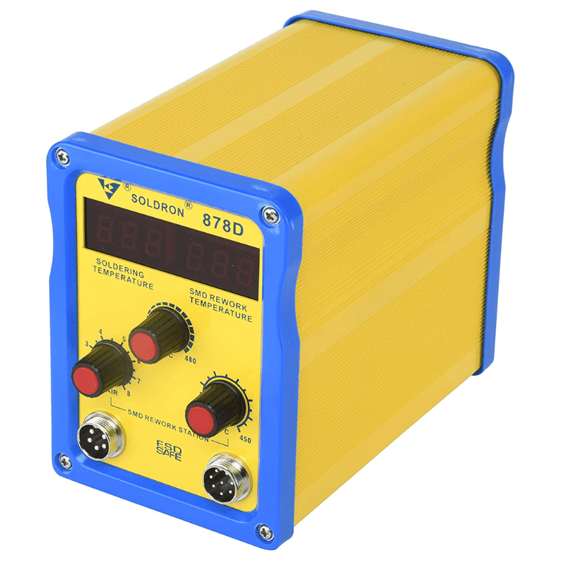 SOLDRON 878D Multi Function ESD Protected Hot Air and Iron Digital Rework Station