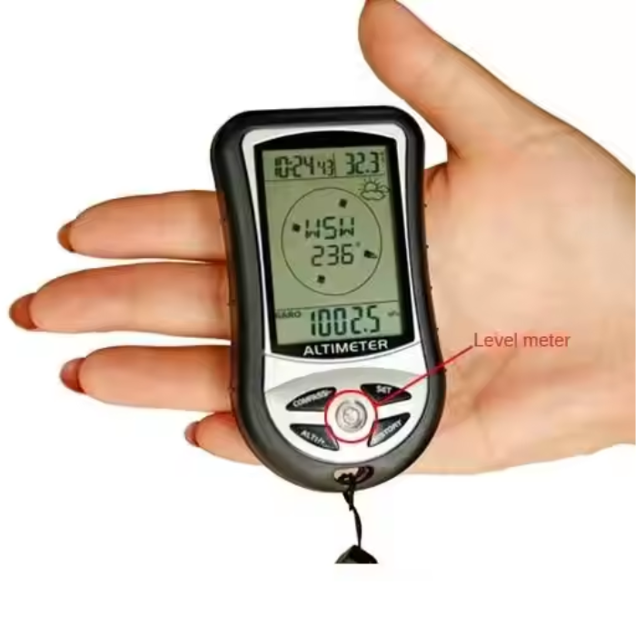 8 in 1 Handheld GPS Compass Altimeter Barometer Watch with Calendar & Forecast Timer