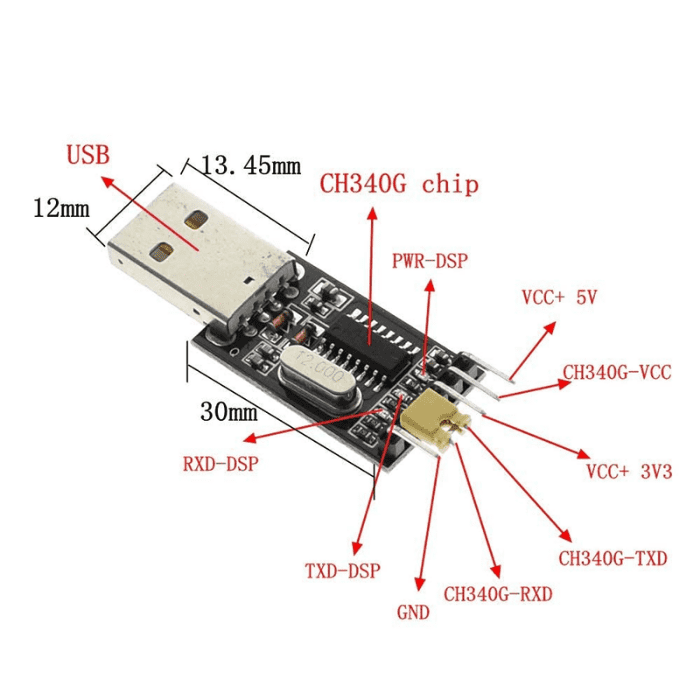 CH340G USB to Serial Converter