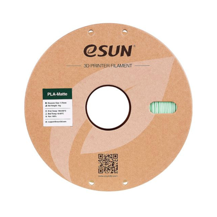 eSun 1.75mm PLA-Matte Filament 1kg Mint Green - 3D Printing Material