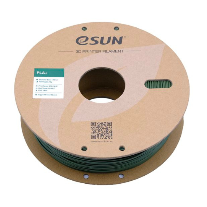 eSun 1.75mm PLA+ 3D Printing Filament 1kg olive green Color
