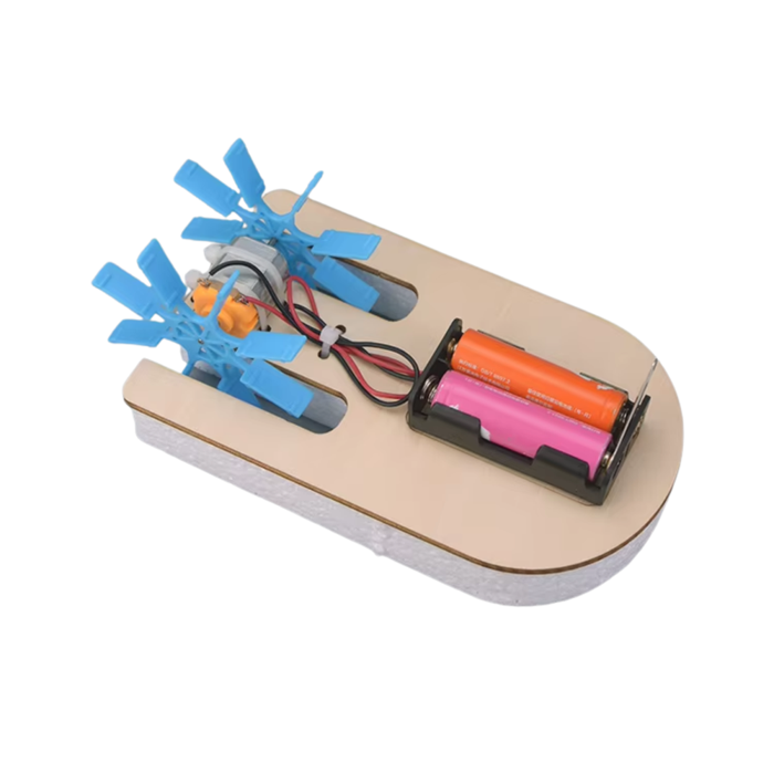 Pludo Paddle Racer STEM Kit – DIY Science Experiment Kit for Kids 3–5 | Mont–2 Water Resistance Activity