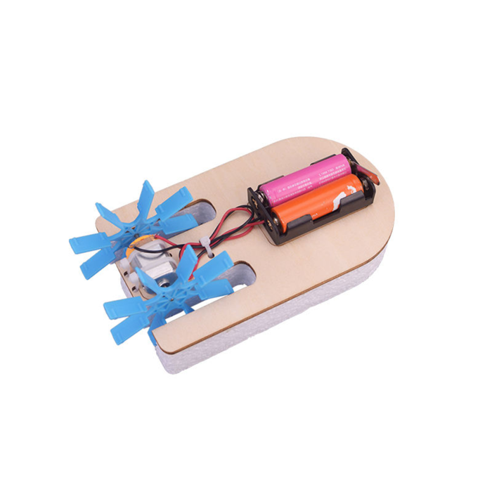 Pludo Paddle Racer STEM Kit – DIY Science Experiment Kit for Kids 3–5 | Mont–2 Water Resistance Activity