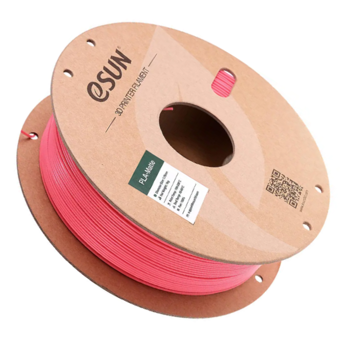 eSun PLA-Matte Filament 1.75mm 1kg Roll Strawberry Red - 3D Printing Filament for Makers