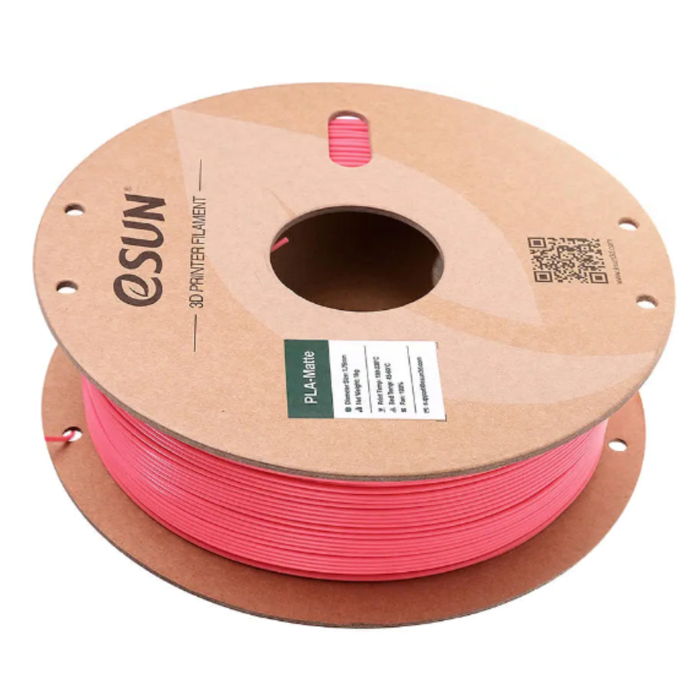 eSun PLA-Matte Filament 1.75mm 1kg Roll Strawberry Red - 3D Printing Filament for Makers