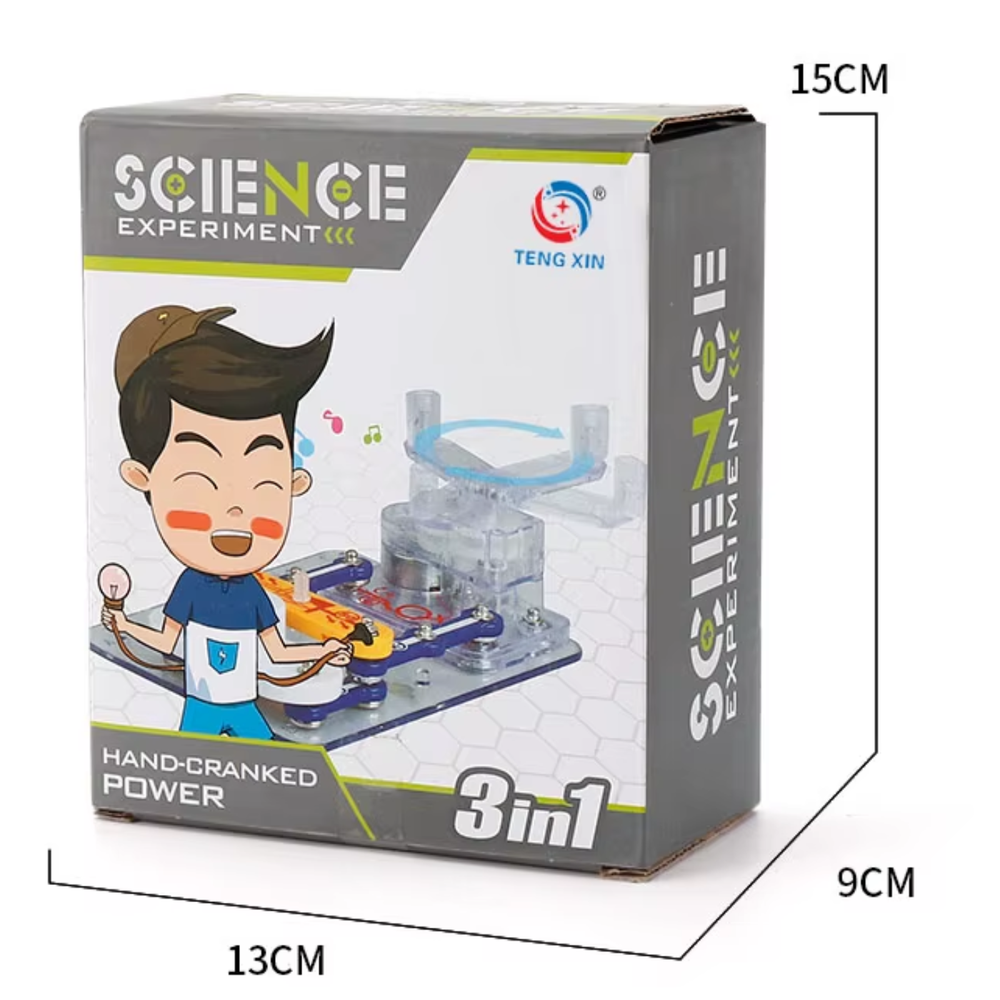 Pludo Human Power Generator Science Kit - Electromagnetic Induction Model for Grades 1-2 | Ages 6-7