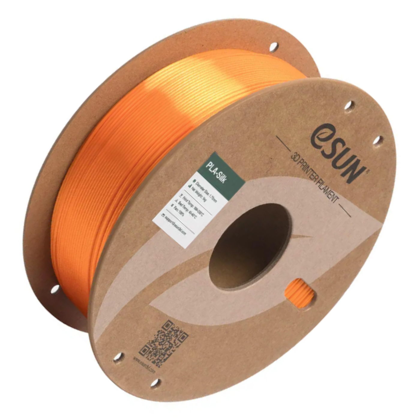 eSun 1.75mm PLA-Silk Filament 1kg Paper Roll Orange